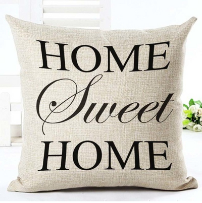 Funda de Almohada Decorativa con Letras en Blanco y Negro - Image 33