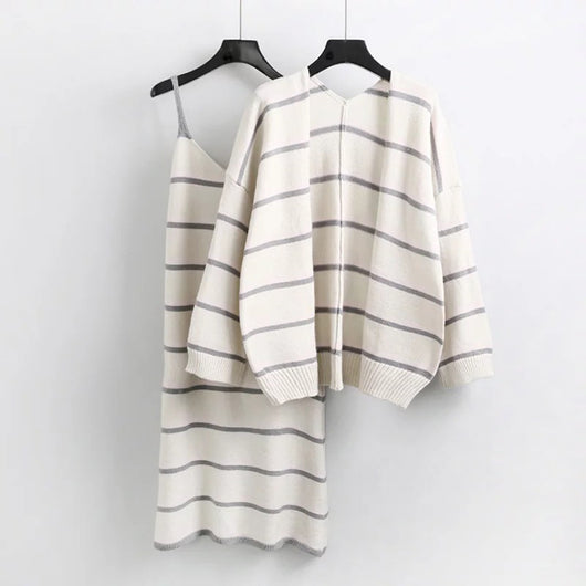 Cardigan Largo de Punto para Mujer