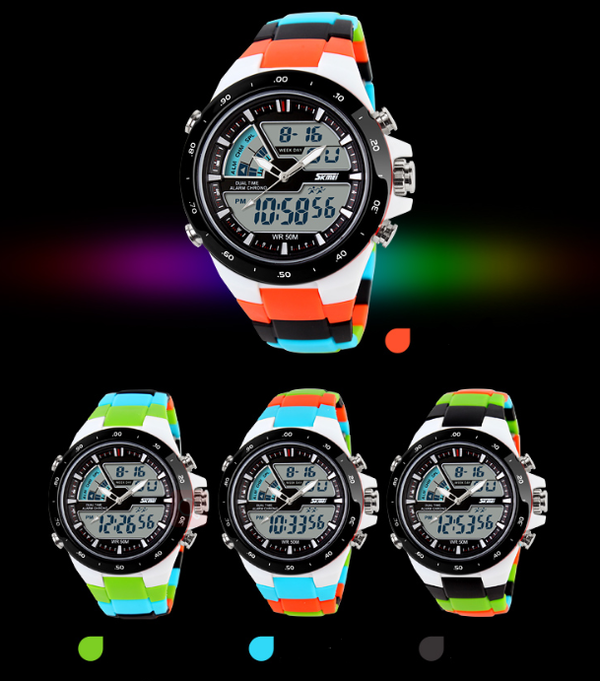 Reloj Deportivo Dual Display Resistente al Agua