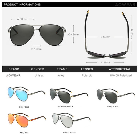 Gafas de Sol Piloto para Hombre - Marco Grande Viaje - Image 3
