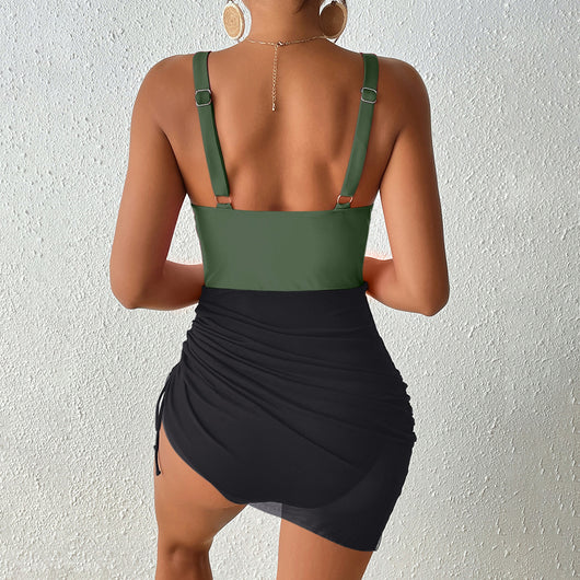 Traje de Baño Enterizo con Malla y Cordón Ajustable - Image 15