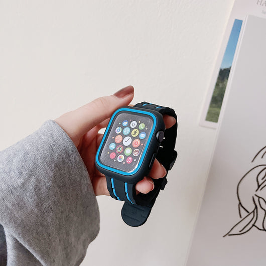 Set de Correas de Silicona para Apple Watch 7, SE y 8 con Funda Protectora - Image 16