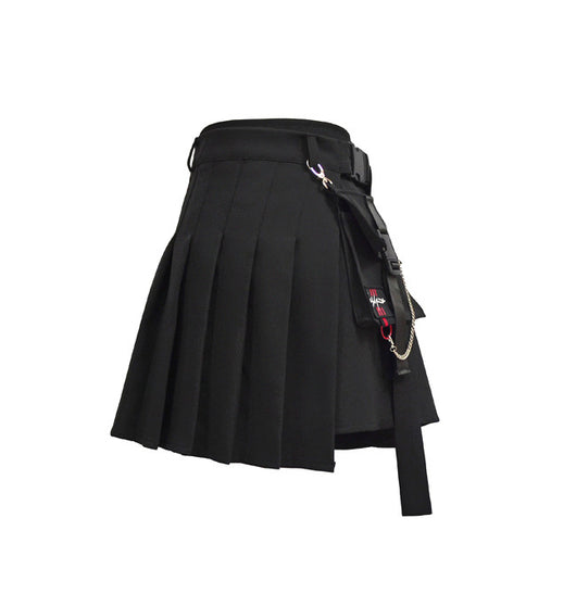 Falda Corta Hakama con Pliegues Irregulares - Image 3