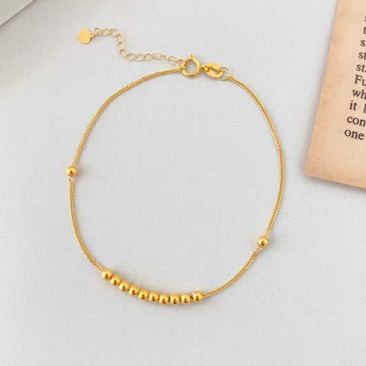 Collar de Oro 18K Chopin con Dije de Cuentas de la Suerte - Image 2