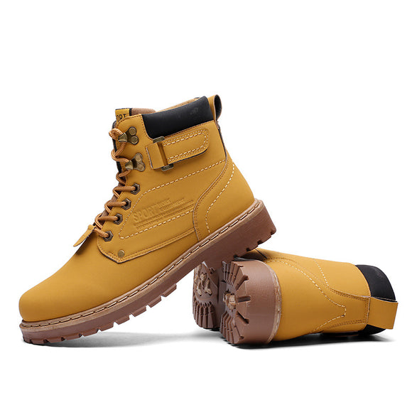 Botas Martin de Cuero Cálido con Suela Antideslizante