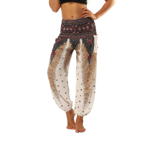 Pantalones Harem Estampados Digitales con Cintura Elástica Suelta - Image 6