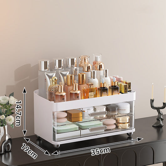 Organizador de Maquillaje 2 Cajones - Almacenamiento 4 Niveles para Baño y Tocador - Image 7