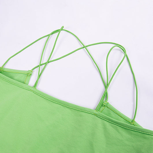 Vestido de Escote V con Abertura en la Cintura - Image 2
