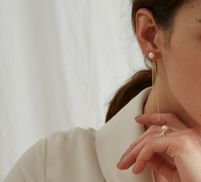 Aretes de Pareja con Borlas - Joyería Elegante para Dos - Image 4