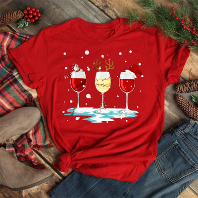 Playera de Pareja Navideña con Copas de Vino para Él y Ella - Image 29