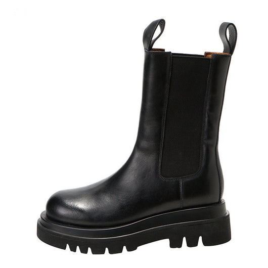 Botas Martin Mujer Plataforma Alta Estilo Británico Industrial - Image 2