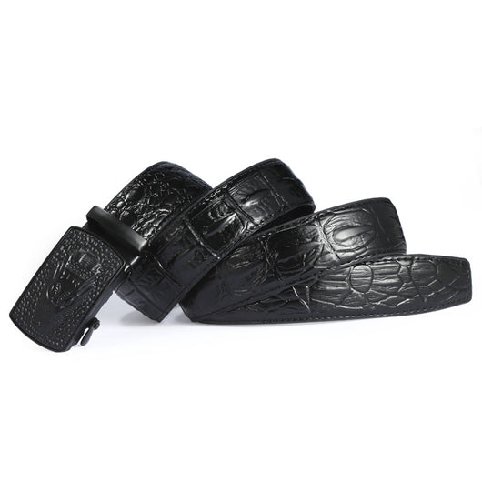 Cinturón de Cuero para Hombre con Hebilla Automática Estilo Ejecutivo - Image 3