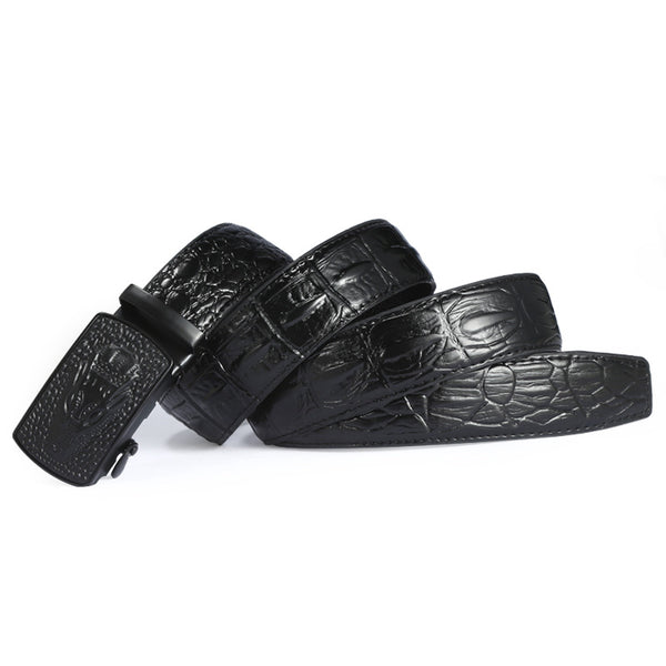 Cinturón de Cuero para Hombre con Hebilla Automática Estilo Ejecutivo - Image 3
