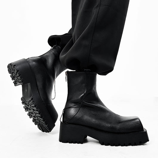 Botas Martin Cuadradas para Hombre con Suela Gruesa - Estilo Europeo Unisex - Image 3