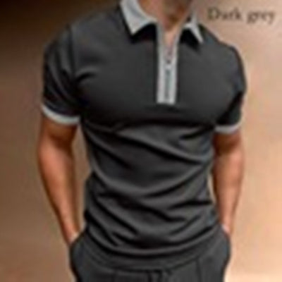Polo Shirt Tejido Jacquard con Cierre - Camiseta Elegante para Hombre - Image 3