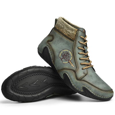 Botas de Cuero Estilo Británico Corte Medio para Hombre - Image 2