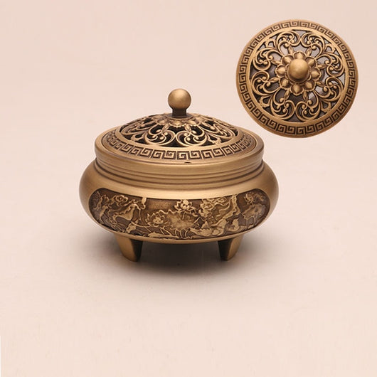 Quemador de Incienso de Cobre Puro Estilo Xuande - Artesanía Zen Tallada a Mano - Image 10