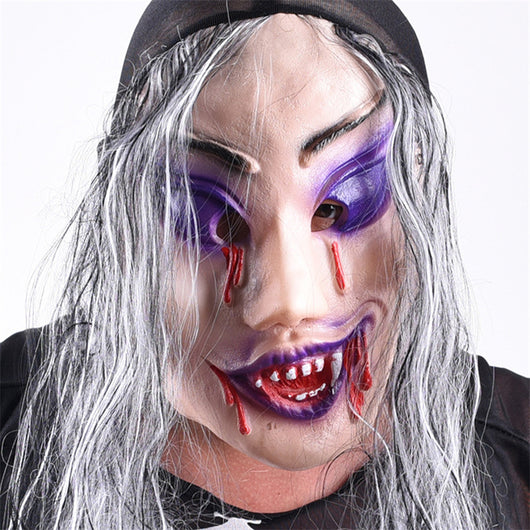 Máscara Facial de Vampiro Rígida para Halloween - Image 8