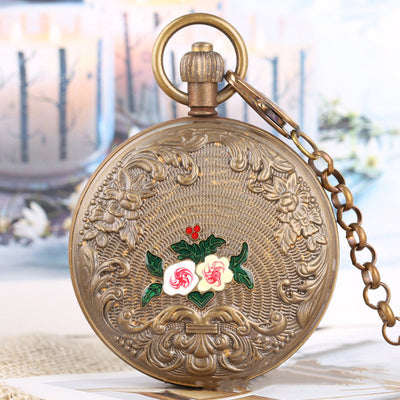 Reloj de Bolsillo con Flores Talladas - Image 6