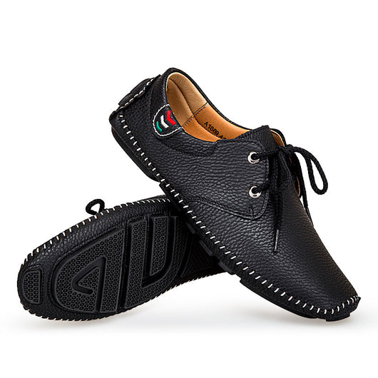Zapatillas de Cuero Casual para Hombre - Estilo Británico