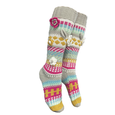 Calcetines Largos Cálidos con Estampado Jacquard para Mujer - Image 5