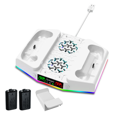 Almohadilla Refrigerante Multifunción con Ventilador, Soporte para Auriculares y Luces LED - Image 5