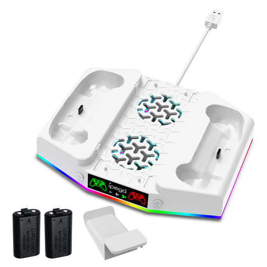 Almohadilla Refrigerante Multifunción con Ventilador, Soporte para Auriculares y Luces LED - Image 5