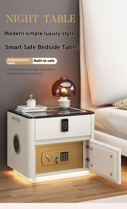 Mesita de Noche Inteligente con Caja de Seguridad y Carga Inalámbrica Integrada - Image 32