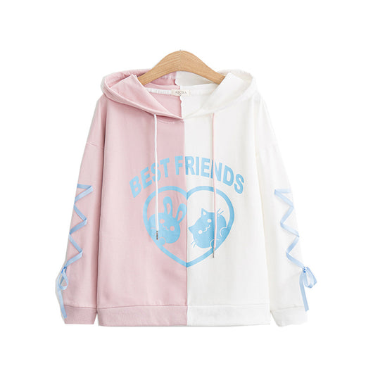 Sudadera con Capucha de Contraste Amplia y Versátil - Image 2