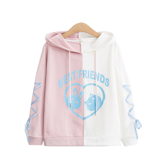 Sudadera con Capucha de Contraste Amplia y Versátil