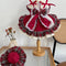 Vestido Lolita Princesa con Moño y Encaje Cuadros