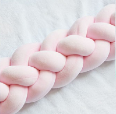 Protectores de Cuna Trenzados Alargados con Almohada Decorativa - Image 9