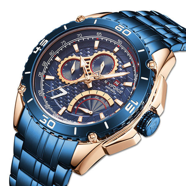 Reloj de Negocios Multifuncional Resistente al Agua para Hombre