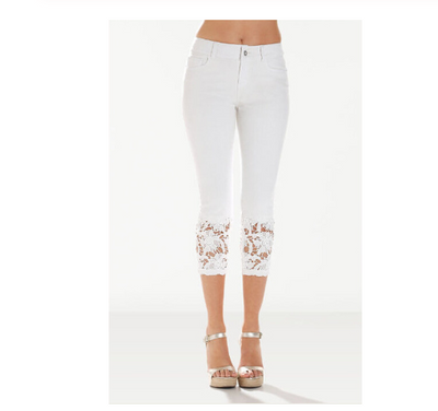 Pantalones Cropped de Encaje Elegante - Image 8
