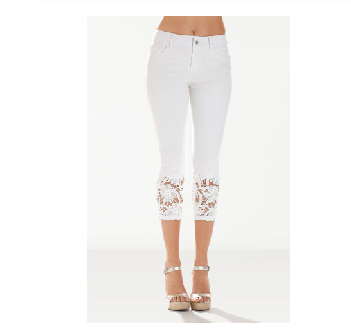 Pantalones Cropped de Encaje Elegante - Image 8