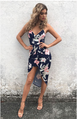 Vestido Slip Ajustado con Estampado - Image 4