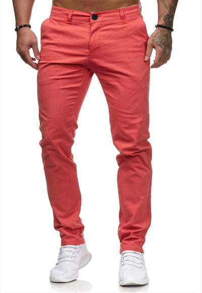 Pantalones Casuales Slim Fit en Colores Sólidos para Hombre - Image 15