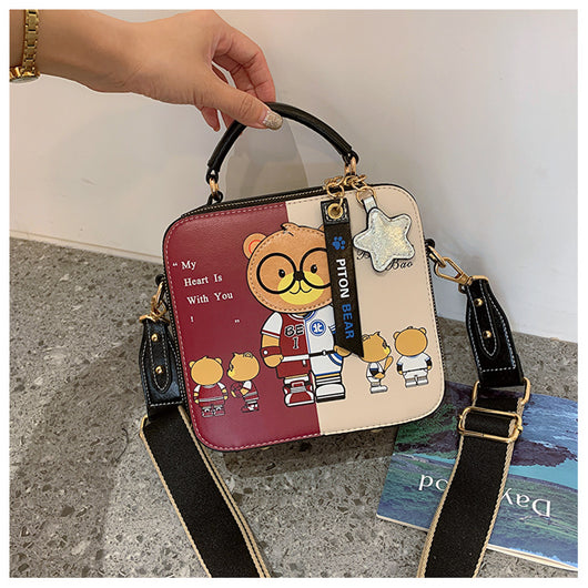 Bolsa Cuadrada Portátil con Osito de Dibujos Animados - Image 13