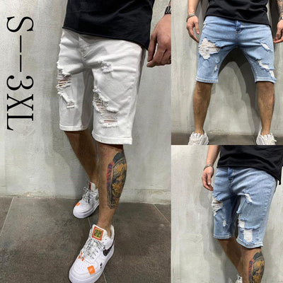 Pantalones slim rotos para hombre - Image 3