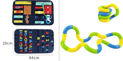 Tablero Educativo Sensorial con Actividades de Abotonado y Vestimenta para Bebés - Image 27
