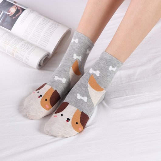 Calcetines de Algodón con Animales Cartoon para Mujer - Diseño Divertido y Cómodo - Image 3