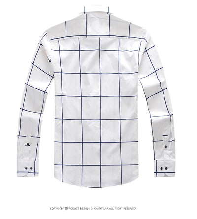 Camisa Casual de Manga Larga Cuadros Slim Fit Sin Planchado - Image 7