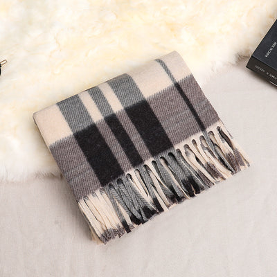 Bufanda Reversible de Cuadros Clásica para Otoño e Invierno - Unisex con Terciopelo Suave - Image 12