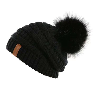 Gorro de Lana Estilo Europeo y Americano con Pompón para Mujer - Image 8