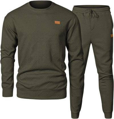 Suéter Tejido Casual Deportivo Cuello Redondo Jacquard Dos Piezas para Hombre - Image 20