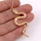 Serpentine curve alloy necklace Dorado