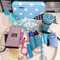 Set de 16 Llaveros Personalizados Azul Bebé y Rosa