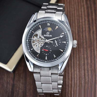 Reloj Automático Tourbillon para Hombre con Fase Lunar y Acero Inoxidable - Image 6