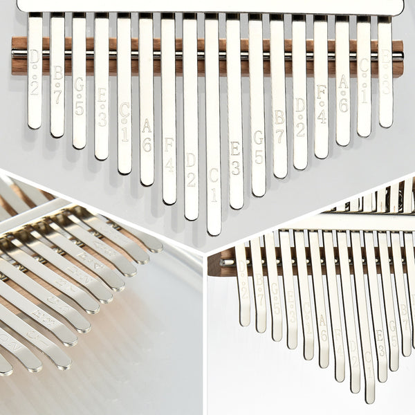 Kalimba de Cristal Acrílico 17 Tonos - Instrumento de Pulgar Profesional