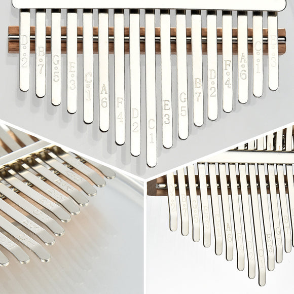 Kalimba de Cristal Acrílico 17 Tonos - Instrumento de Pulgar Profesional